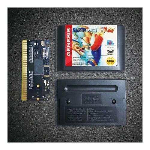 Earthworm Jim - 16 Bit MD Game Card for Sega Megadrive Genesis Video Game Console Cartridge