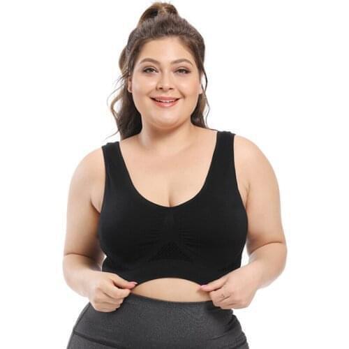 Summer Shockproof Sports Underwear Gym Seamless Anti-Slip Bra Running Fitness Vest Jogging Sports Bra For Women Plus Size 6X