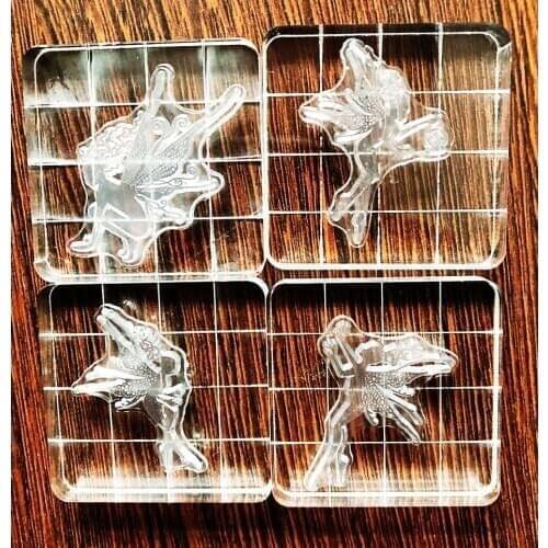 Little fairies with 4cm acrylic block transparent clear stamp for DIY Scrapbooking/Card Making/Kids Fun Decoration Supplies