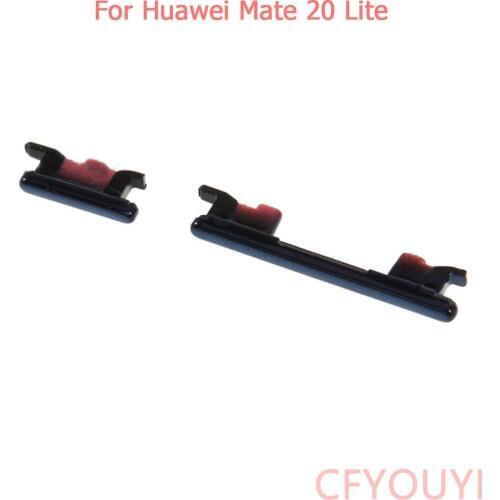 Black Color Power On Off Key and Volume Buttons Side Button Set Parts For Huawei Mate 20 Lite