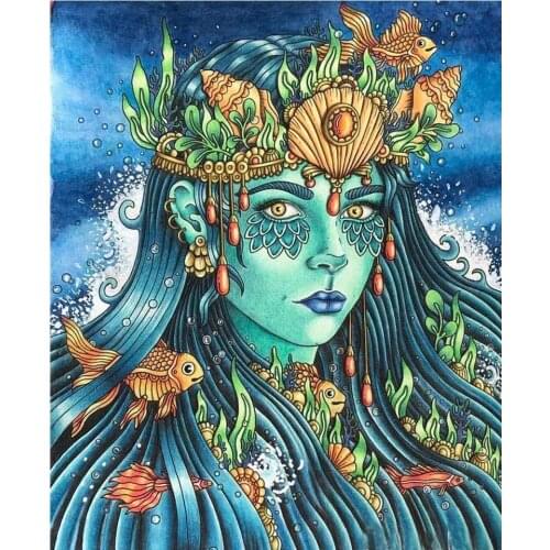 5D DIY Diamond Painting kit ocean goddess selling home art cross stitch full square round diamond embroidery mosaic decor gift