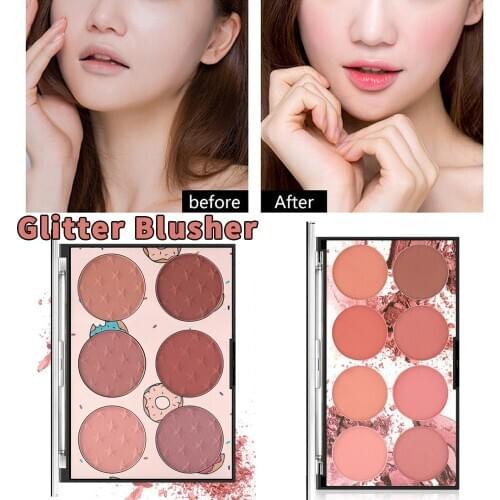 2021 new 6/8 Color Blush Natural Long-lasting Face Blusher Palette Makeup Contour Palette Maquillage Facial Cosmetics TSLM1