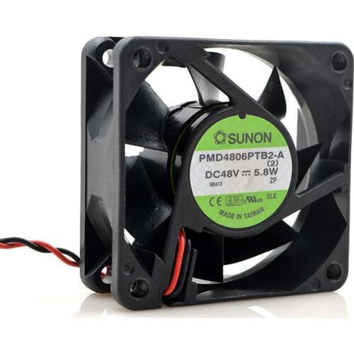 New original PMD4806PTB2-A 6025 48V 5.8W 6CM 2-wire cooling fan