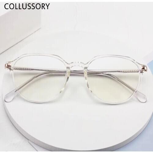 Anti Anti Blue Light Glasses Computer Glasses Anti Radiation Eyeglasses Clear Large Blue Ray Eye Glasses Vintage Round Women Men