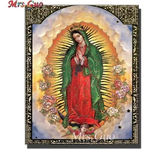 Full Drill Diamond Painting Our Lady of Guadalupe Mosaic Home Decoration Cross Stitch Embroidery Mosaic Religion Diamond Art