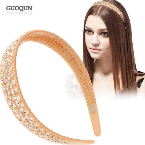Retro Hair Bands - Rhinestones Hair Accessory for Women Lady Cellulose Acetate Hair Ornament Jewelry - Hairband for Tiara Wear