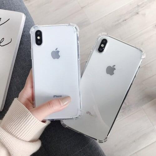 Transparent Clear Shockproof Soft Silicone Phone Case For iPhone 12 11 pro XS Max 6s 7 8 Plus 5s se2020 Back Covers