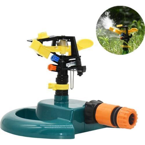 Adjustable lawn Double outlet Rocker nozzle with nozzle holder 360 degrees rotary Sprinkler Agricultural garden Irrigation 1set