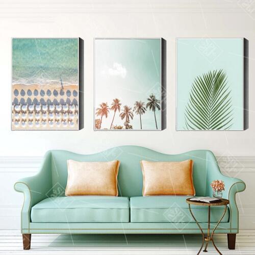 Scandinavian Decor Tropical Landscape Posters and Prints Modern Pictures Seascape Beach Wall Art Canvas Painting for Living Room