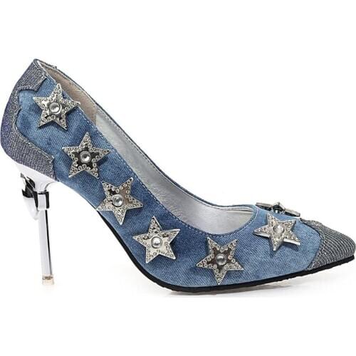 2020 New Spring Summer Pumps Womens Fashion Pointed Shoes Stiletto Shallow High Heeled Ladies Single Shoes Lady Casual Shoes