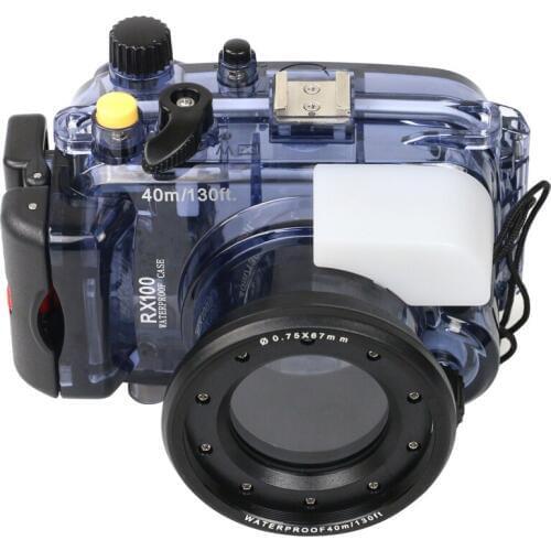 130ft/40m Waterproof Underwater Housing Camera Diving Case For Sony RX100 I MI DSC-RX100 RX100 Mark I Camera Bag Case Cover