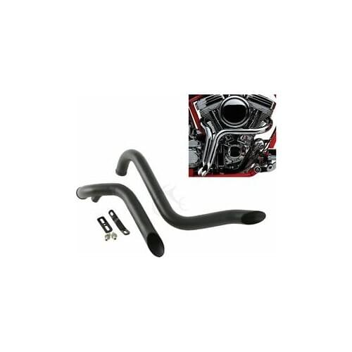 Motorcycle 1.75" Drag Pipes Exhaust For Harley Sportster XL883 1986-2013 Softail FXST Heritage Fat Boy Springer Black Chrome