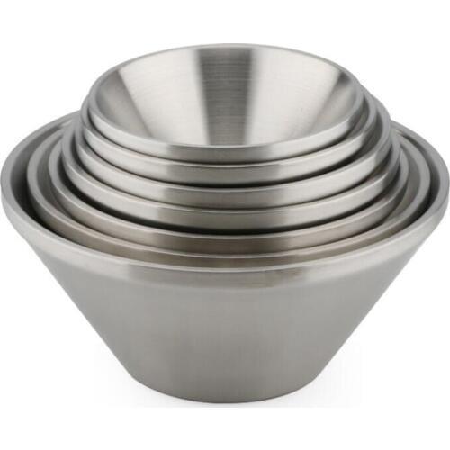 1 pcs 304# Stainless steel V shaped bowl matt finish Double layer
