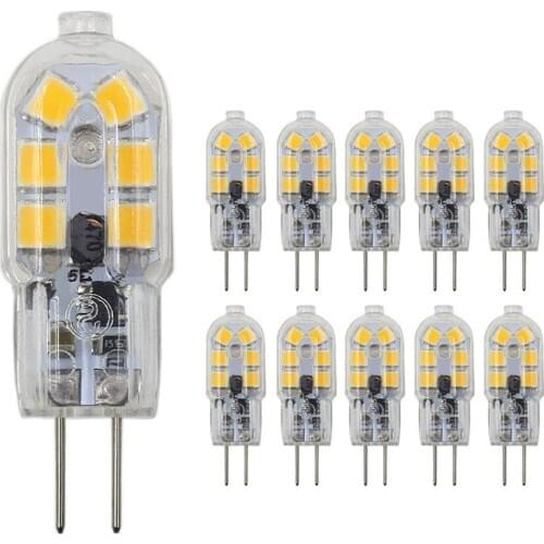 10Pcs G4 LED Light Bulbs G4 Bi-Pin Base 3W 12V LED Bulbs 2835 SMD 24 LEDs Spotlight Chandelier Lighting Replace 20W Halogen Bulb