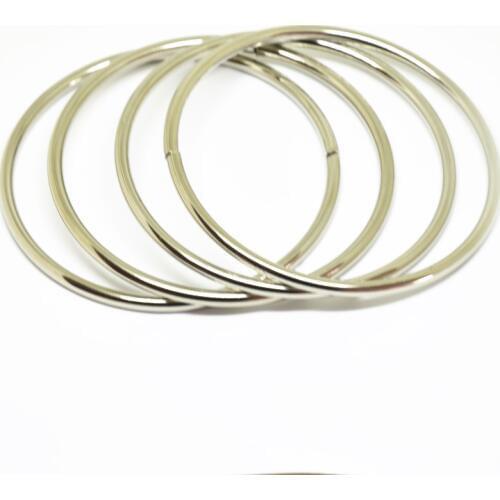 10pcs Big Circle Ring unwelded Inner Diameter Of 70mm DIY clothing accessories O Ring Silver Plated Backpack Collar Harness Ring