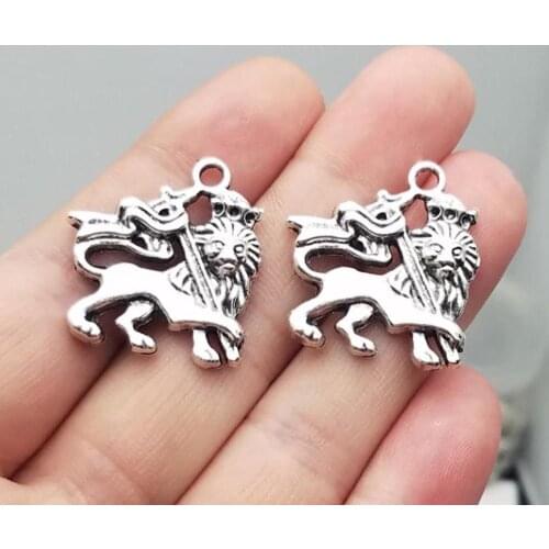 12pcs/lot--26x24mm, Antique silver plated Lion charms,DIY supplies,Jewelry accessories
