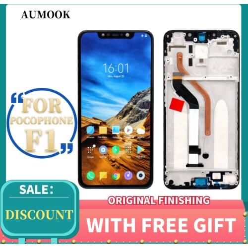 1920x 1080 LCD for XiaoMi POCOPHONE F1 Display Touch Screen With Frame Digitizer Assembly for LCD Screen replacement Free Gifts