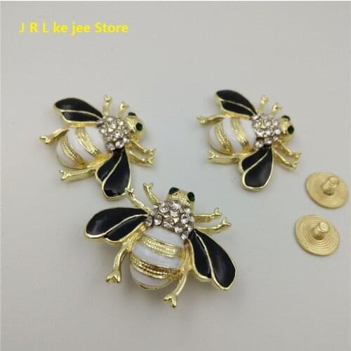 2pcs/10pcs/30pcs Colors 25mm high-grade zinc alloy material handbag bee decorative buckle metal accessories