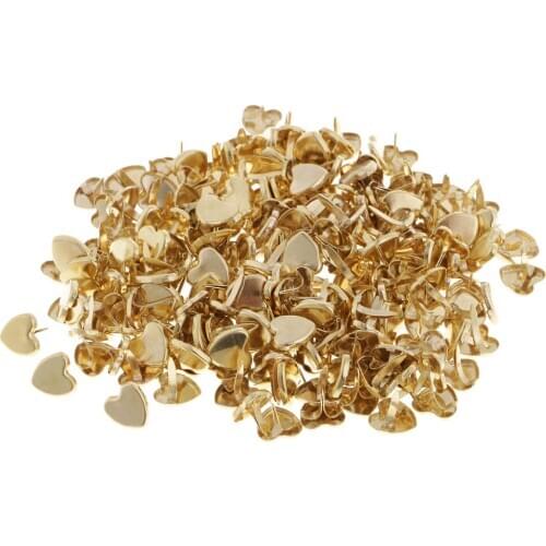 200Pc 9mm Metal Mini Heart Fasteners Brads for DIY Scrapbooking Crafts