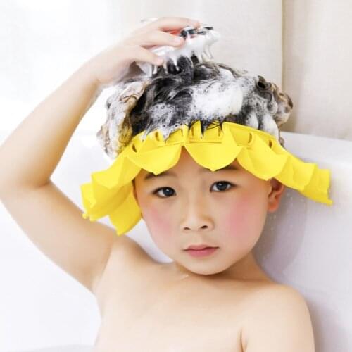 2021 New Style Cap Muti-function Baby Adjustable Cartoon Style Shampoo Cap Infant Bathing Ear Protection Hat Sunny Cap Waterproo