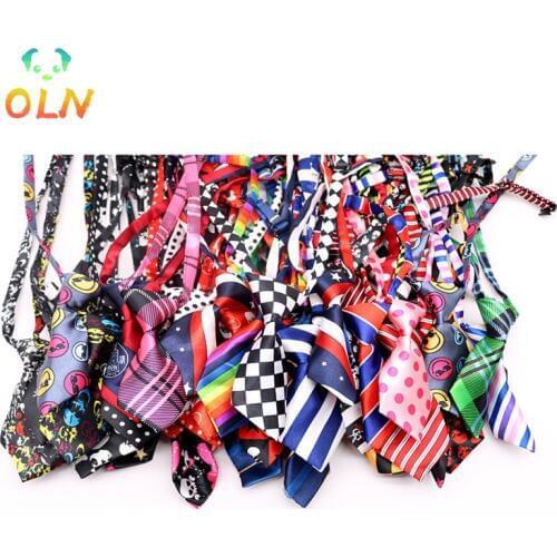 50 Pcs Multi-color Dog Tie Cat Dog Tie Handmade Adjustable Products Pet Bow Tie Supplies Pet Supplies