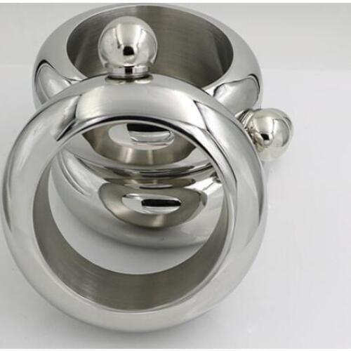 6 pcs Bangle Bracelet Hip Flask Silver Grade 304 Stainless Steel High Quality Whiskey Drinkware and Funnel Set