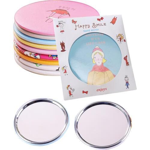 Promotion Sale Products Round Mini Gift Cosmetic Makeup Mirror Clear 7CM Cute Makeup Portable Pocket Mirror Free Shipping