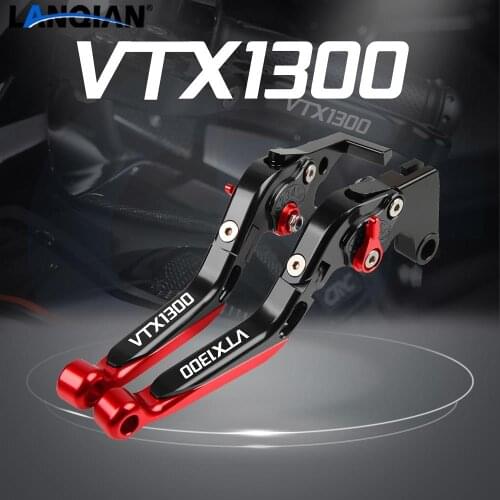 For Honda VTX1300 Motorcycle Accessories Adjustable Brake Clutch Lever VTX 1300 2003-2010 VTX1300C 2004-2005 VTX1300 RETRO 03-09