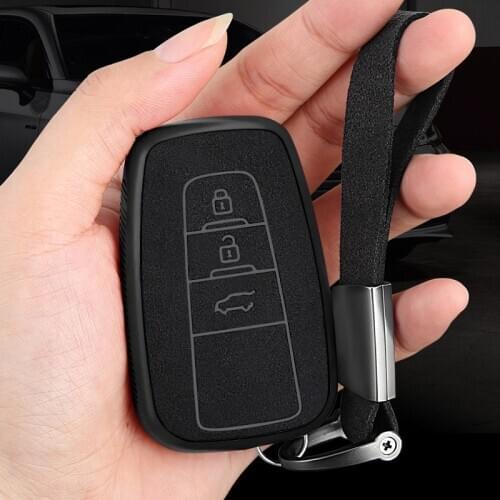 Car Key Cover Case For Toyota CHR C-HR Corolla RAV4 Camry Prius Avalon Land Cruiser Prado 2018 2019 2020 2 3 Buttons Key Case