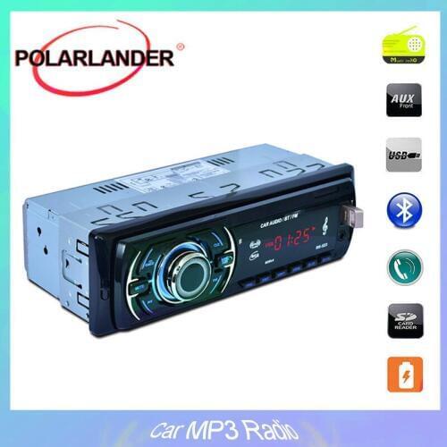 RK-523 Car Stereo Audio MP3 Player 4 speakers Black DC12V Support USB / SD / Card Reader For Automobile FM Function Bluetooth