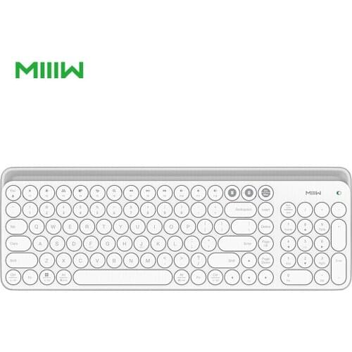 MIIIW 102 Keys Wireless BT&2.4GHz Dual-mode Office Keyboard with Integrated Soft Rubber Bracket Multi-system Compatible
