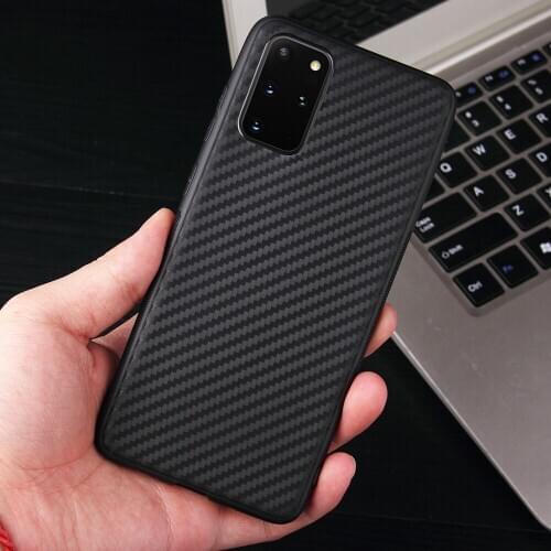 For Samsung Galaxy S21 Plus A12 A42 A32 A02S A52 A72 M51 A11 M31 Slim Carbon Fiber Matte Silicone Soft Phone Back Cover Cases