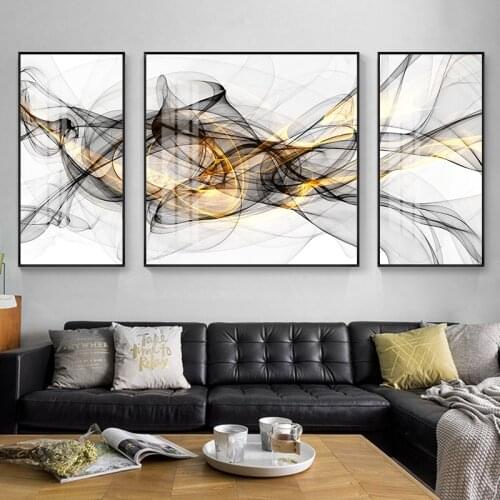 EECAMAIL DIY 5D Modern Luxury Triptych Diamond Painting Full Diamonds Abstract Line Triptych Atmosphere Simple Creative No Frame