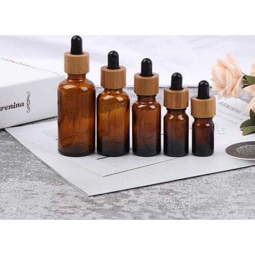 200pcs Hot Sale 5 -100ml Amber Glass Dropper Bottle Jars Vials With Pipette For Cosmetic Perfume Essential Oil Bottles