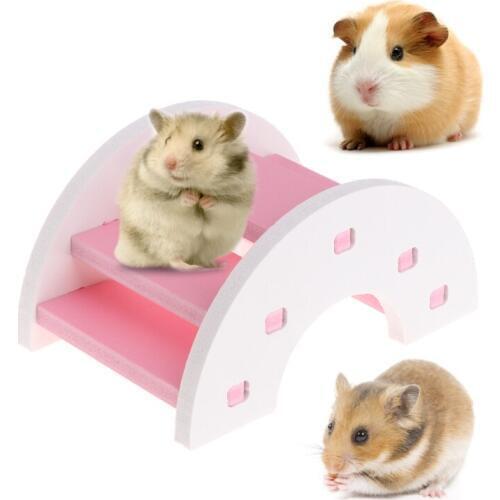 Hamster Toy Wooden PVC Bridge Seesaw Small Animal Pets Guinea Pig Squirrel Funny for hamster