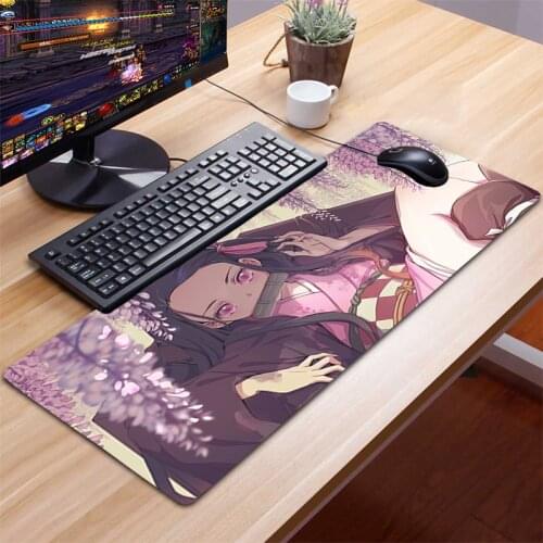 Mouse Pad Mouse Anime Computer Mousepad Backlit Mause Pad Large Mousepad XL Desk Keyboard mousepad Demon Slayer Kimetsu No Yaiba