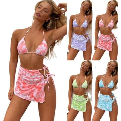 Summer Fashion Tie-dye Bikini Set 2020 New Ladies Split Explosive Swimsuit Sexy Beach Swimming Suit