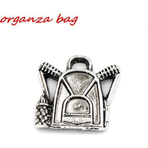 Hot ! 15pcs zinc alloy Backpack Charm Pendants DIY Jewelry 16.5 x 17 mm nm189