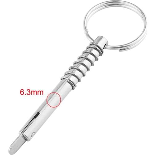 MagiDeal 6.3x76mm Quick Release Pin Deck Hinge Parts - 316 Stainless Steel