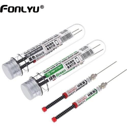 Green Black UV Curing Solder Mask Ink Welding Oil Needle Prevent Corrosive Arcing for Phone PCB Motherbord Welding Repair Tools