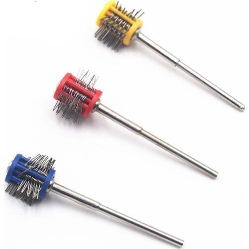 1PC Wire Dia 0.2/0.3/0.45mm Grit Mounted Matt Wire Brush Maximat Pro-Texturning Brushes Jewelry Tools with 2.35mm shank