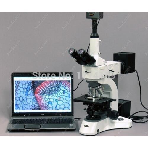 Mineralogy Microscope-AmScope Supplies 50X-2500X Metallurgical Microscope w Darkfield and Polarizing Features