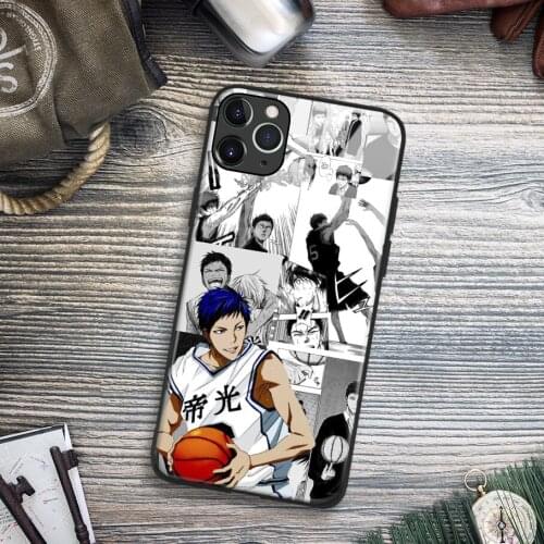 Daiki Aomine Kuroko no Basuke anime Soft TPU Glass Phone Case for IPhone SE 6s 7 8 Plus X Xr Xs 11 12 Mini Pro Max Samsung