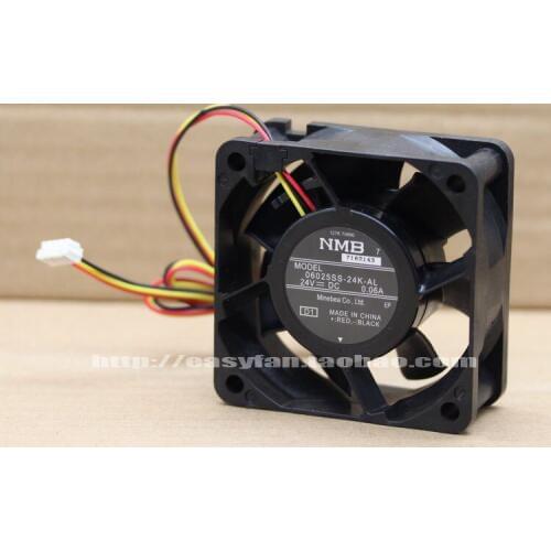 NEW NMB-MAT Minebea 06025SS-24K-AL 6025 6CM 24V 0.06A cooling fan