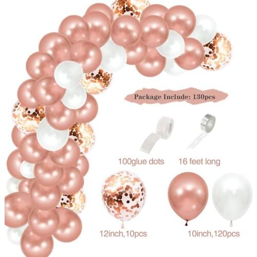 New product rose gold balloon chain set rose gold sequin combination garland birthday party decoration