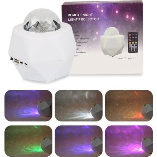 Projection Lamp Colorful Starry Sky Projector USB Charging Music Player Kids Gift Holiday Lights Bedroom Decor LED Night Light