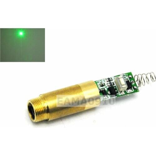 INDUSTRIAL/LAB 3VDC 532nm 5mW Green Laser Diode Module w/ Driver PCB + Spring
