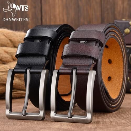 [DWTS]Men Belt Male leather belt men genuine leather strap luxury pin buckle casual men belt ancy vintage jeans high quality