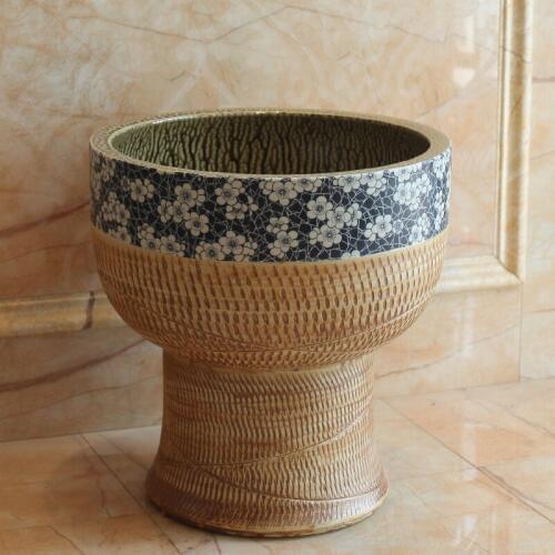 Household Mop Pool Balcony Ceramic Art Mop Basin Bathroom Mop sinks Washing porcelain Mop Pool Antique