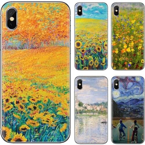 TPU Silicone Case For Huawei Mate 20 30 40 7 8 9 10 Lite Pro P Smart 2018 2019 Plus G7 G8 Lisa-Oil-C-painting-a-van-Gogh-Mona